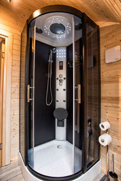Hydro Massage Shower at The Owlery Self Catering Salen Ardnamurchan Scotland
