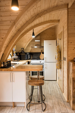 Kitchen and Breakfast Bar at The Owlery Self Catering Salen Ardnamurchan Scotland