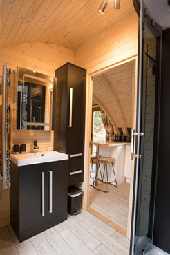 Shower Room at The Owlery Self Catering Chalet Salen Ardnamurchan Scotland